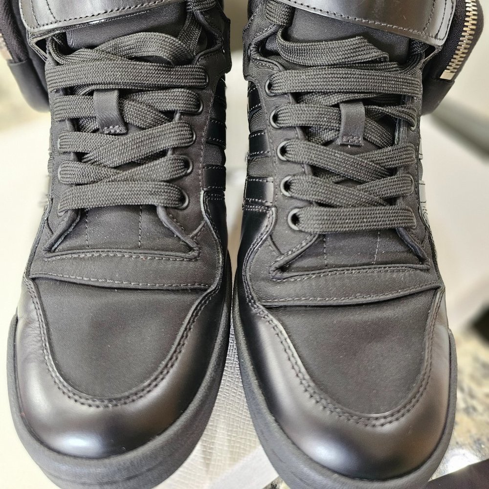 Prada x Adidas Forum Re-Nylon High Top Sneaker Black Unisex
